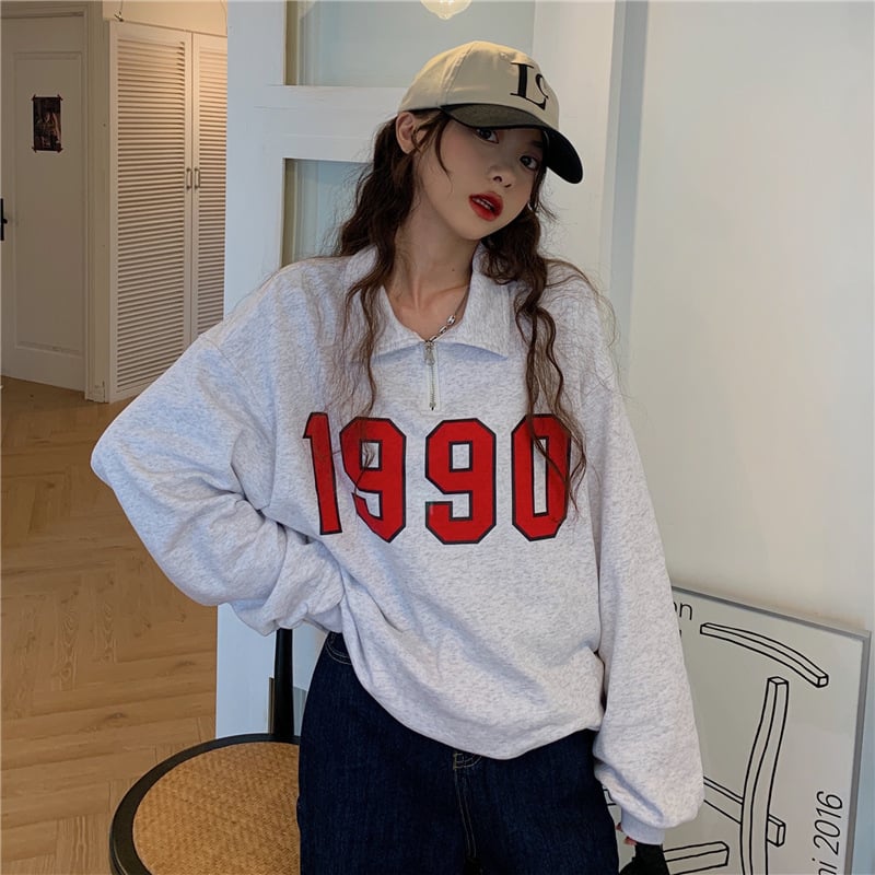 Retro Half Zipper Polo Sweater - Image 6