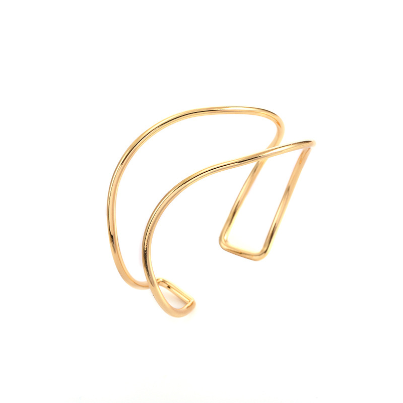 Irregular Gold Wave Bracelet Fashion