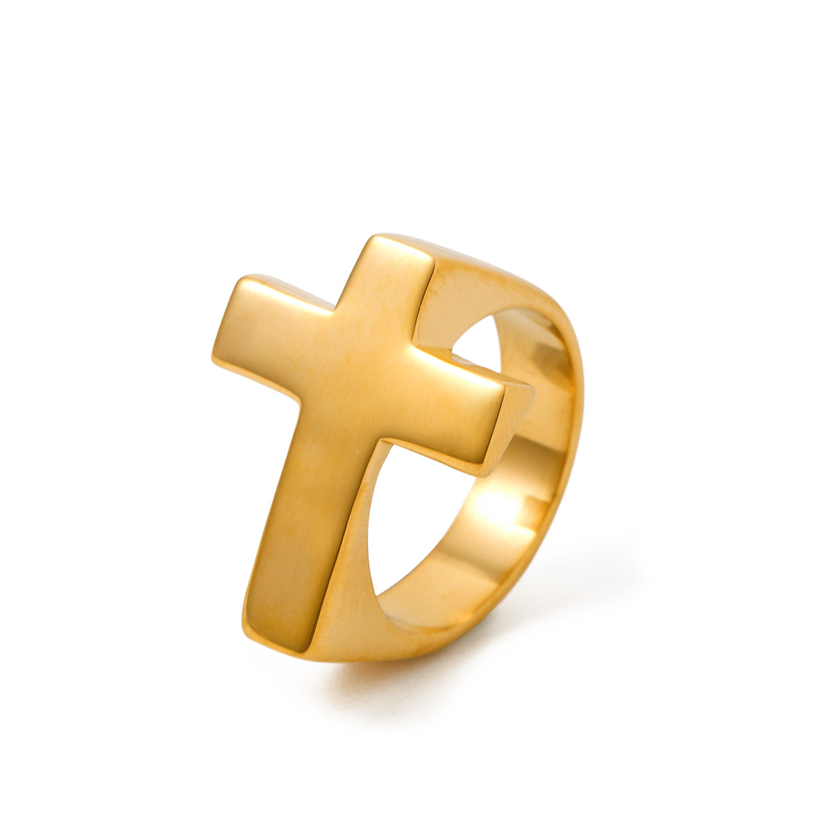  Stainless Steel Cross Shelf Ring Image 5