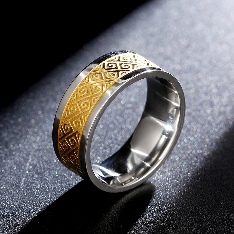 Men's Stainless Steel Xiangyun Ring Image 1