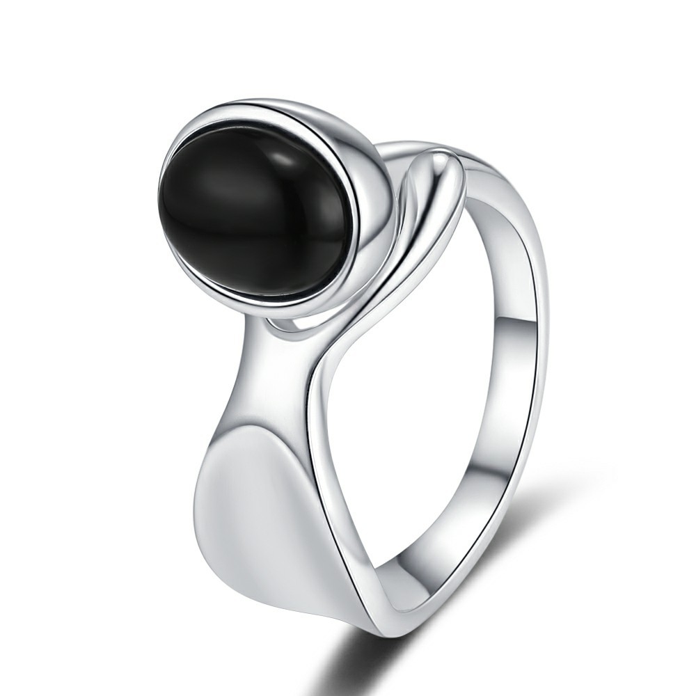 Close-up of Black Agate Stone