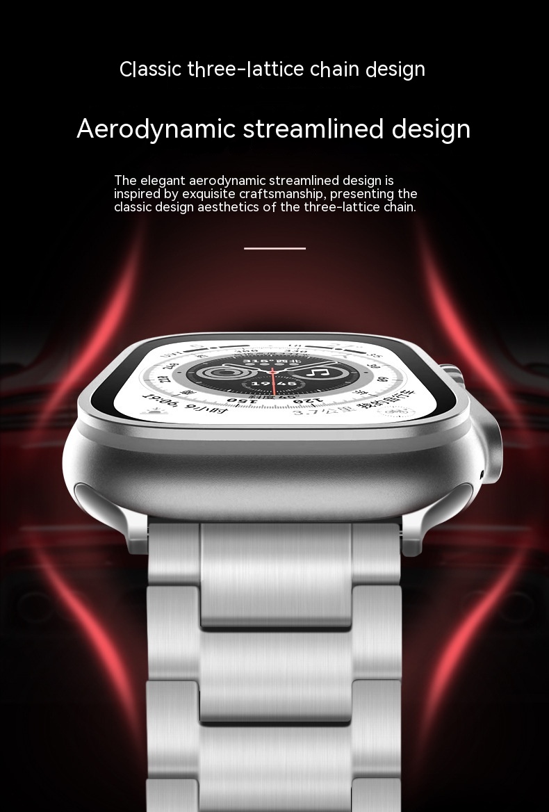 Titanium Gray Metal Smart Watch Strap