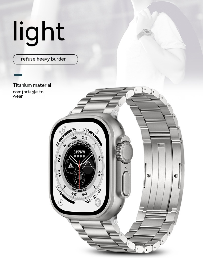 Black Metal Smart Watch Strap