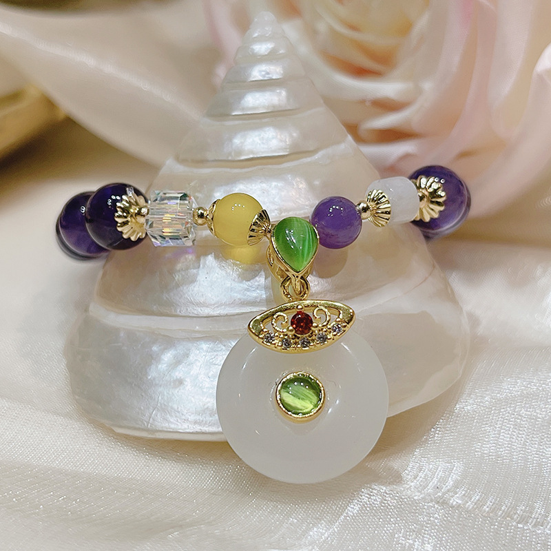 Korean Style Amethyst Retro Bracelet Image 4