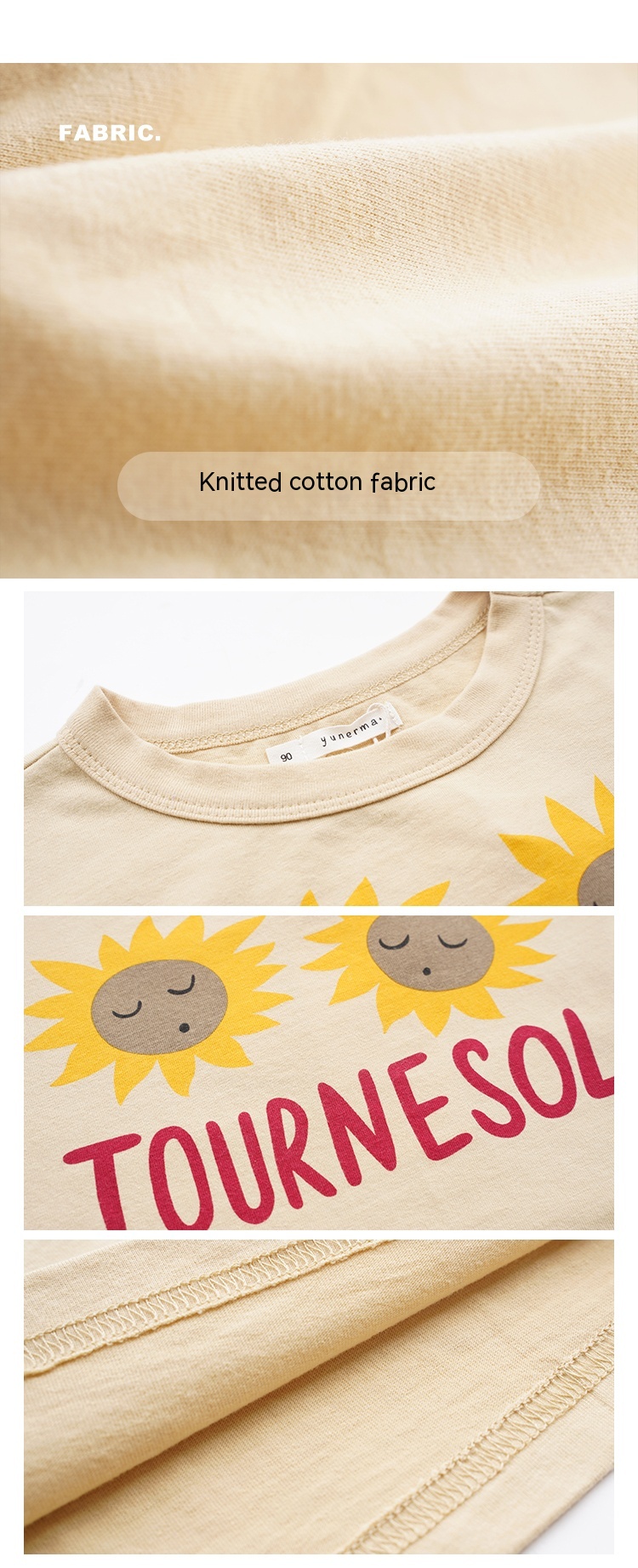 Cotton Cartoon Short Sleeved T-shirt For Children's Summer Wear