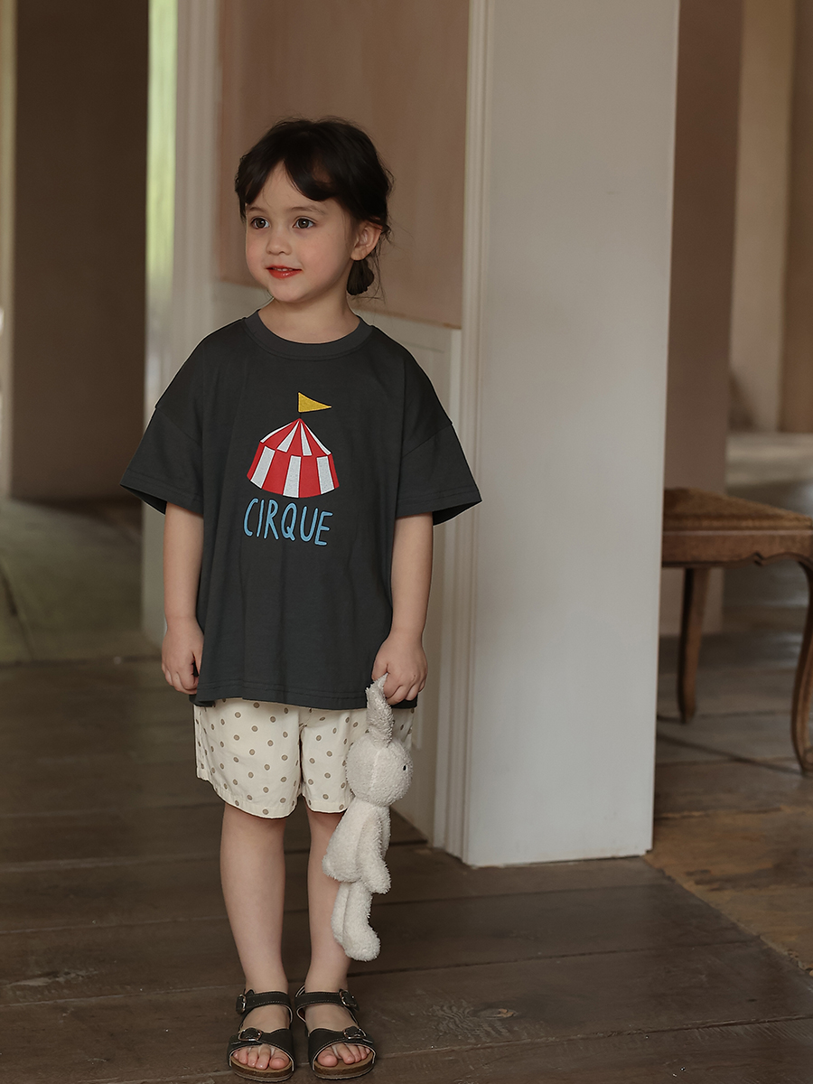 Cotton Cartoon Short Sleeved T-shirt For Children's Summer Wear