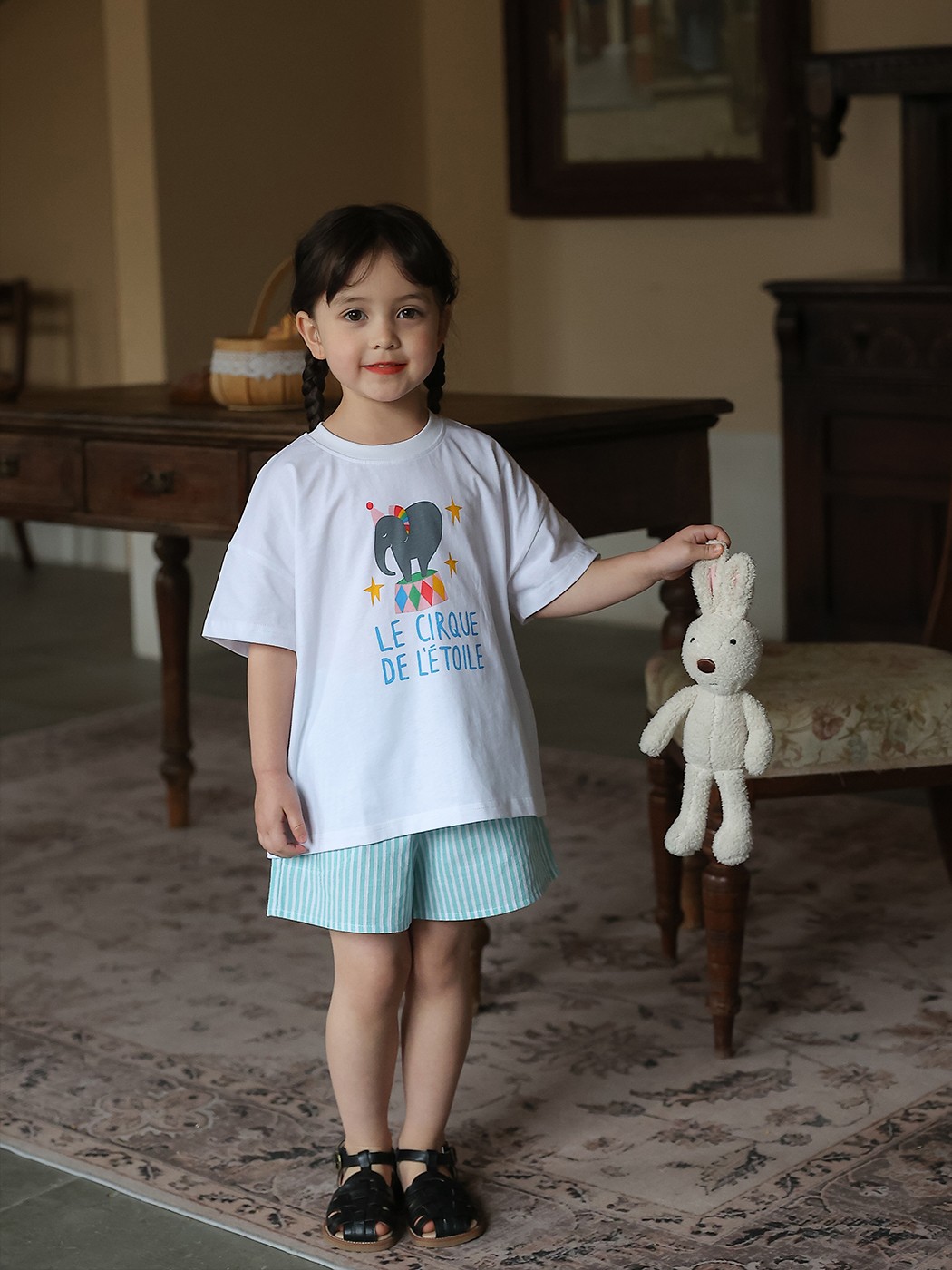 Cotton Cartoon Short Sleeved T-shirt For Children's Summer Wear