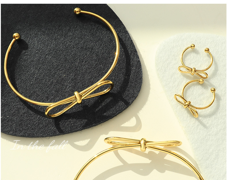 Pastoral Style Sweet Bracelet Minimalist Bowknot Ring