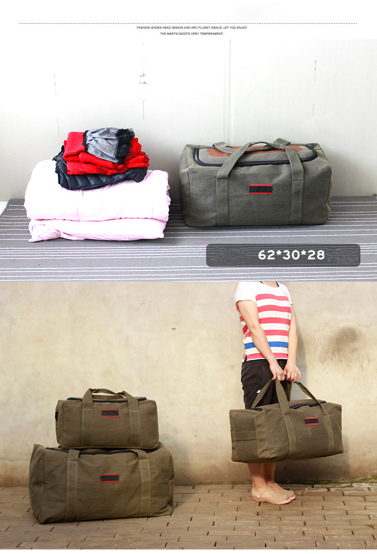 Large Capacity Canvas Hand Luggage Bag Image 4
