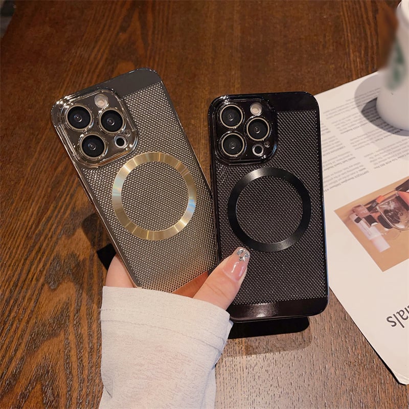 Electroplating Mesh Heat Dissipation Phone Case