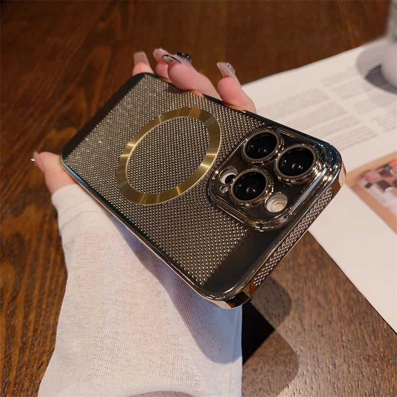 Electroplating Mesh Heat Dissipation Phone Case