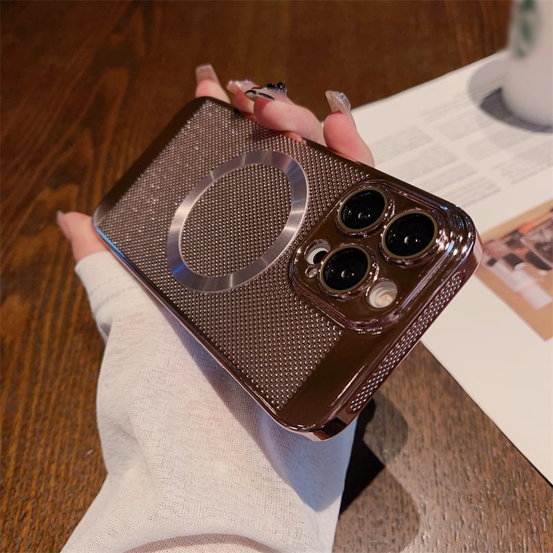 Electroplating Mesh Heat Dissipation Phone Case