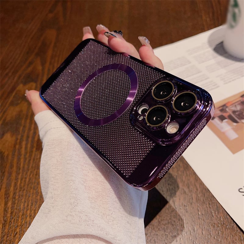 Electroplating Mesh Heat Dissipation Phone Case