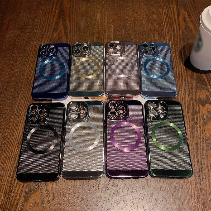 Electroplating Mesh Heat Dissipation Phone Case