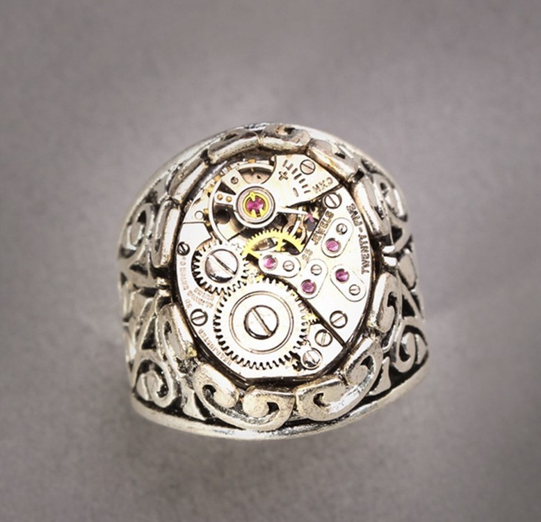 Gear Shape Movement Ring Image 2