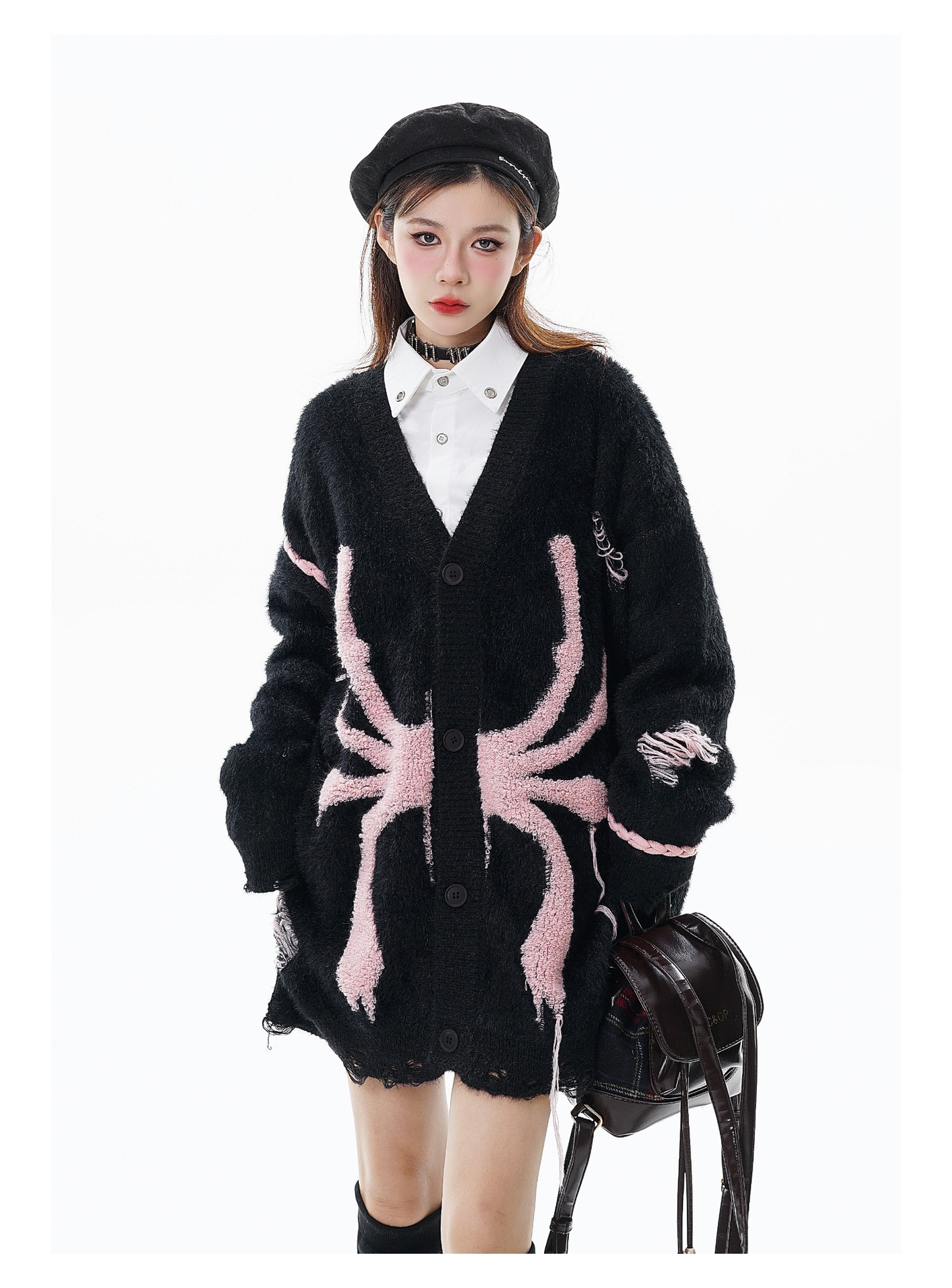 Loose Knitted Cardigan Couple Sweater Image 5