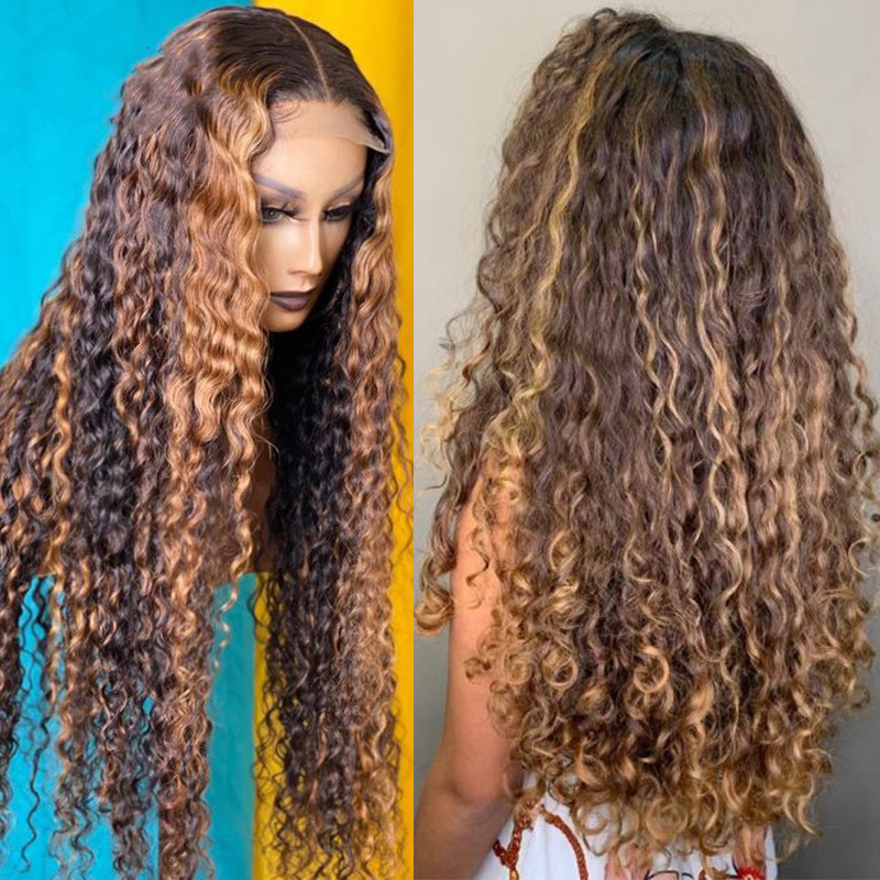 Natural Curly Deep Wave Lace Wig