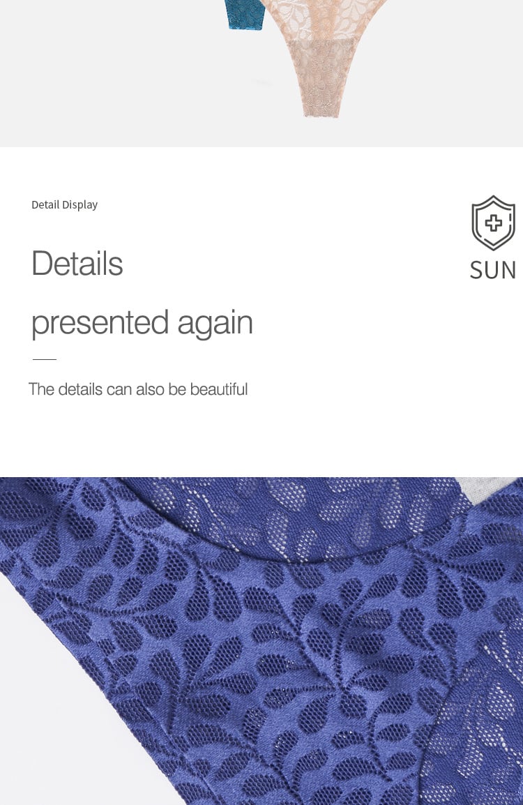 Women's Cotton Jacquard Seamless Tape Thong Panties - Image 6