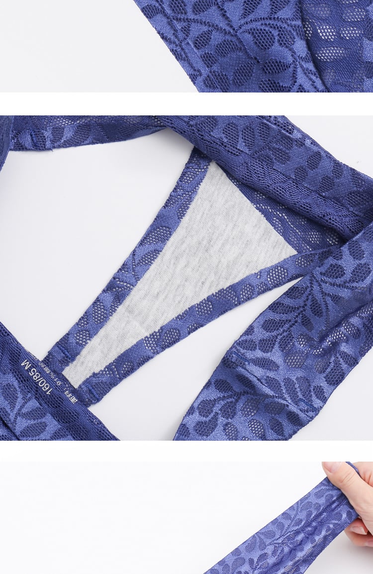 Women's Cotton Jacquard Seamless Tape Thong Panties - Image 7