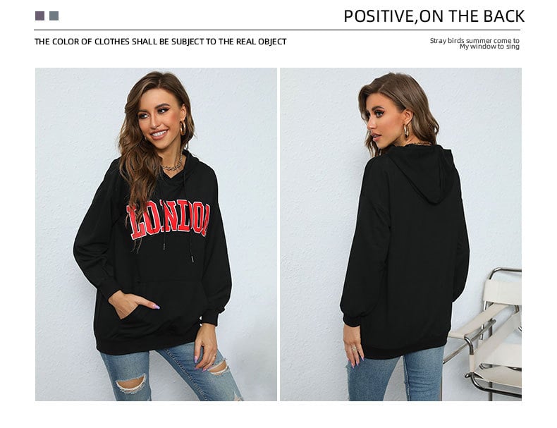 Hooded Letter-print Sweatshirt Image 5