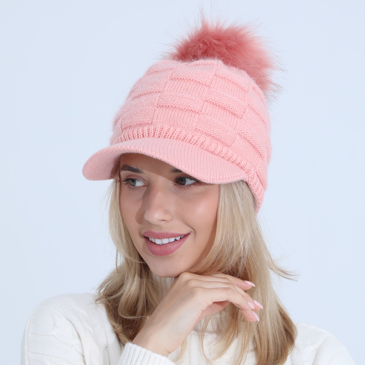 Thick Jacquard Square Knitting Wool Warm Hat - Image 9