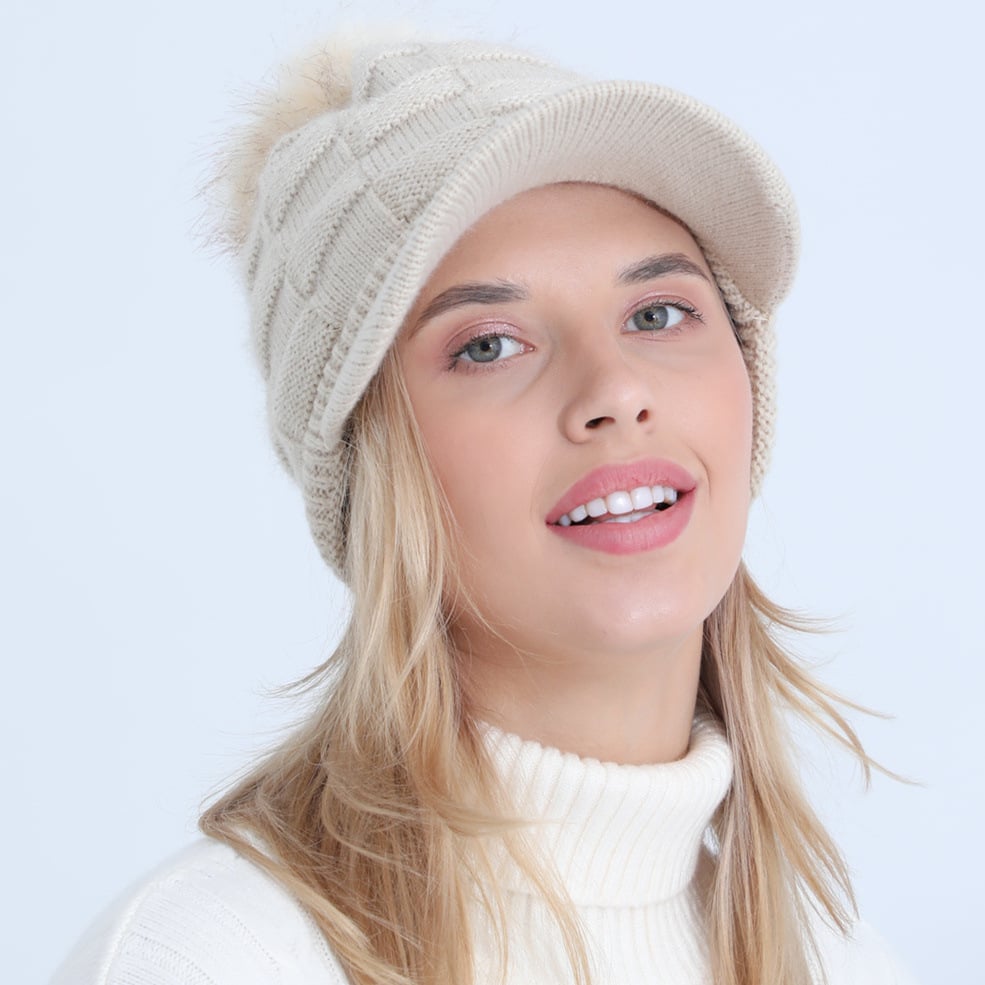 Thick Jacquard Square Knitting Wool Warm Hat - Image 2