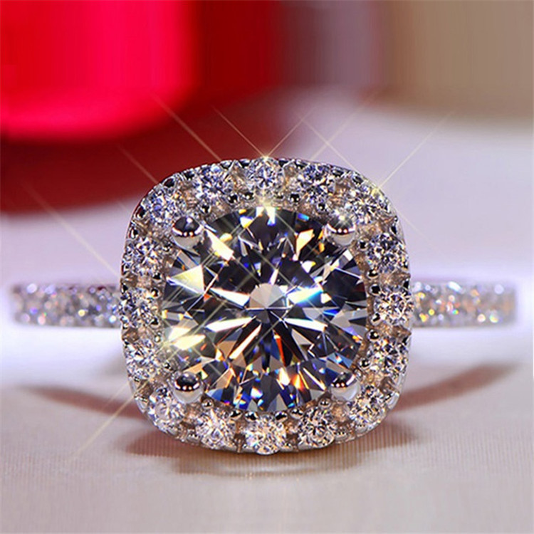 18K White Gold Plated Ring