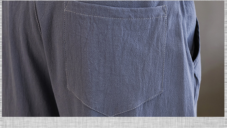 Men's Chinese Style Wide-leg Pants