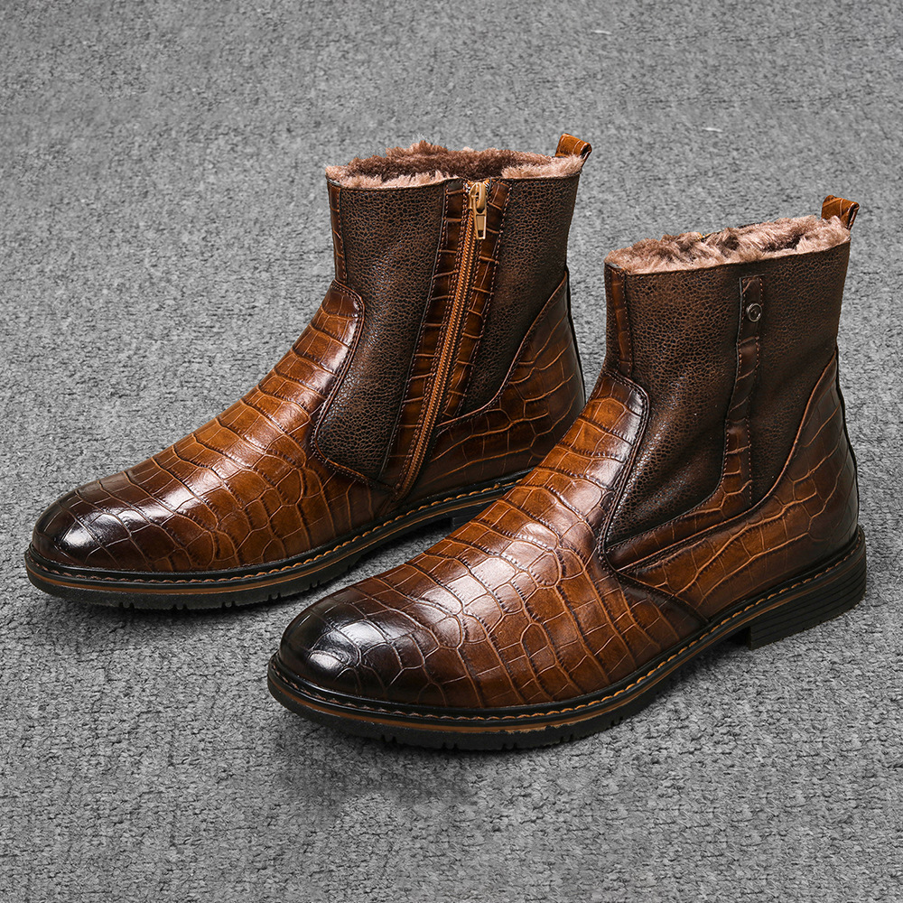 Retro Plush Men's Boots - Lifestyle