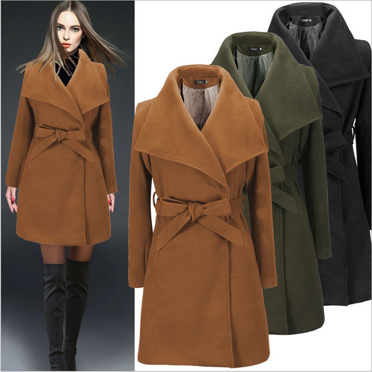 Women's Woolen Coat - Image 3