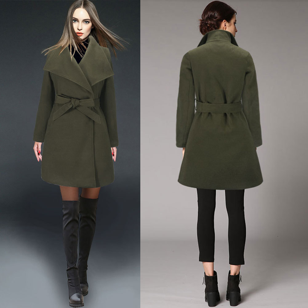 Women's Woolen Coat - Image 1