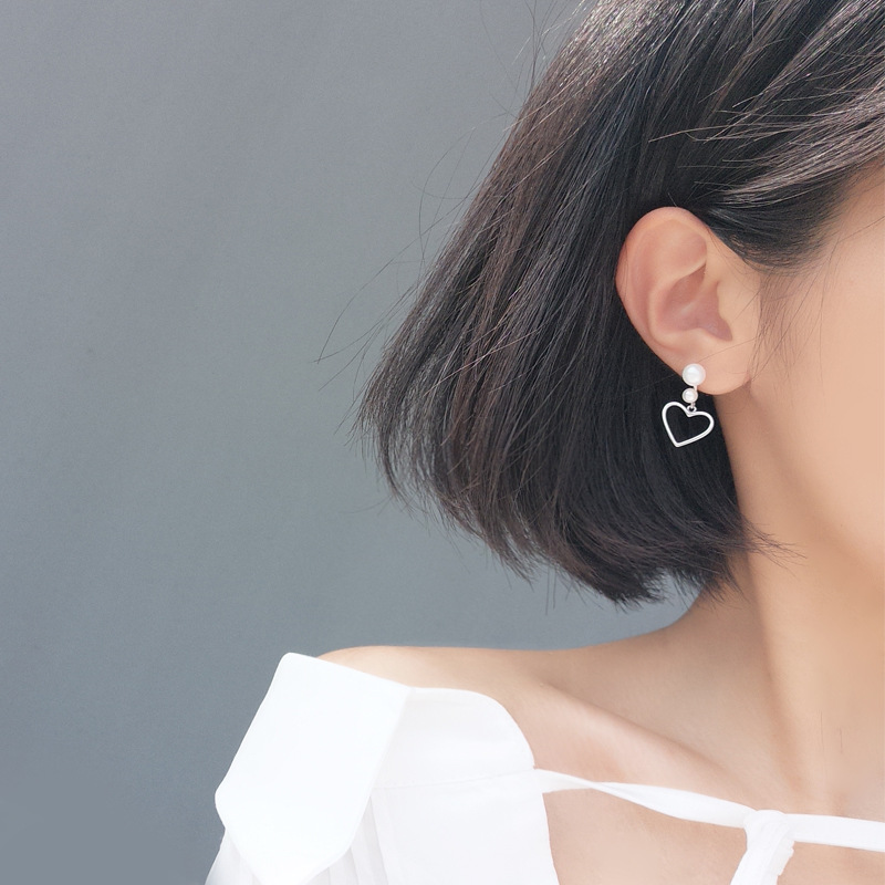 Hollow Love Earrings Image 2