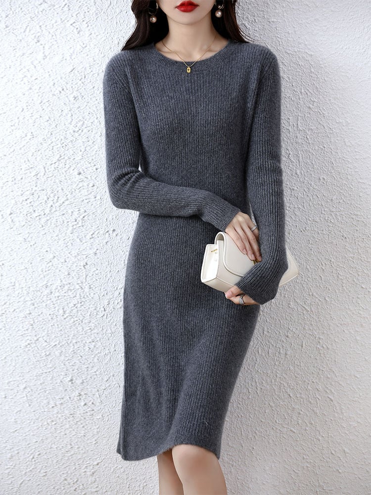 Fashion Solid Color Woolen Sweater