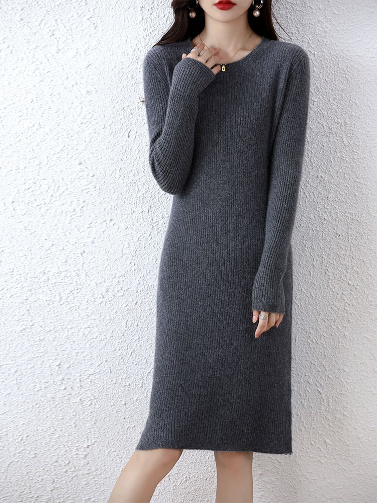 Fashion Solid Color Woolen Sweater