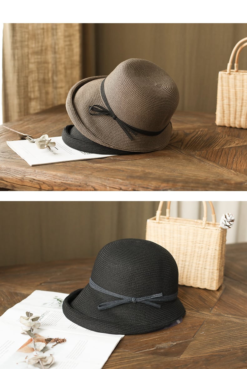 Women's Retro Foldable Sun Hat Image 4