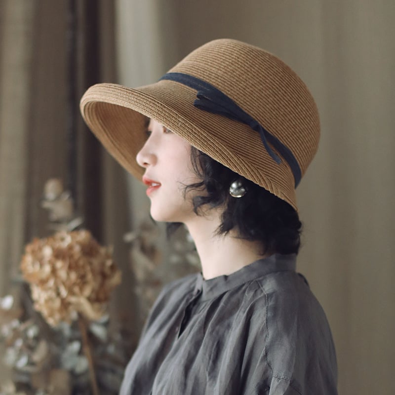 Women's Retro Foldable Sun Hat Image 6
