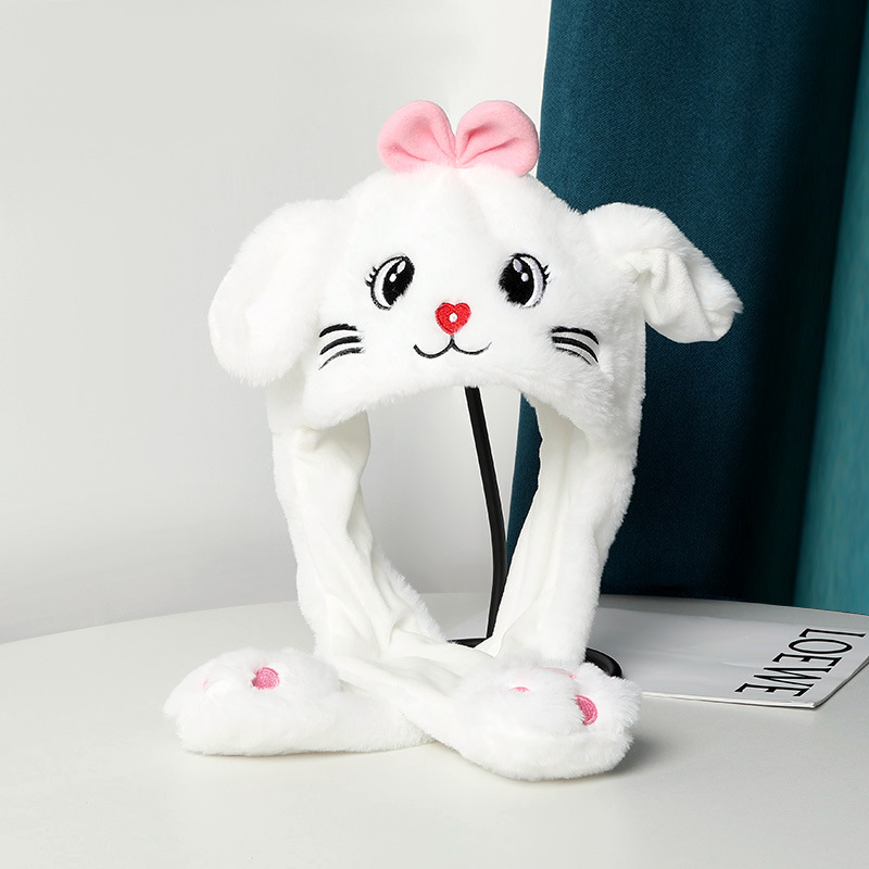 Warm Plush Moving Ear Hat