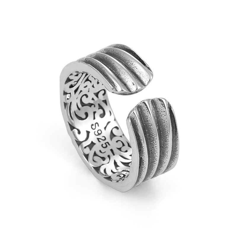 Fashion Vintage Grass Pattern Eye Ring - Image 4