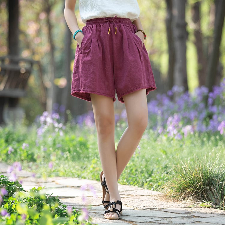 Vintage Raw-edged Drawstring Casual Loose Pants Image 1
