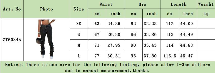 Women's Street Fashion Hem Slit Jeans Image 1