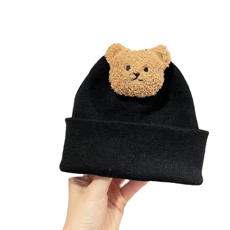 Bear Knitted Hat White