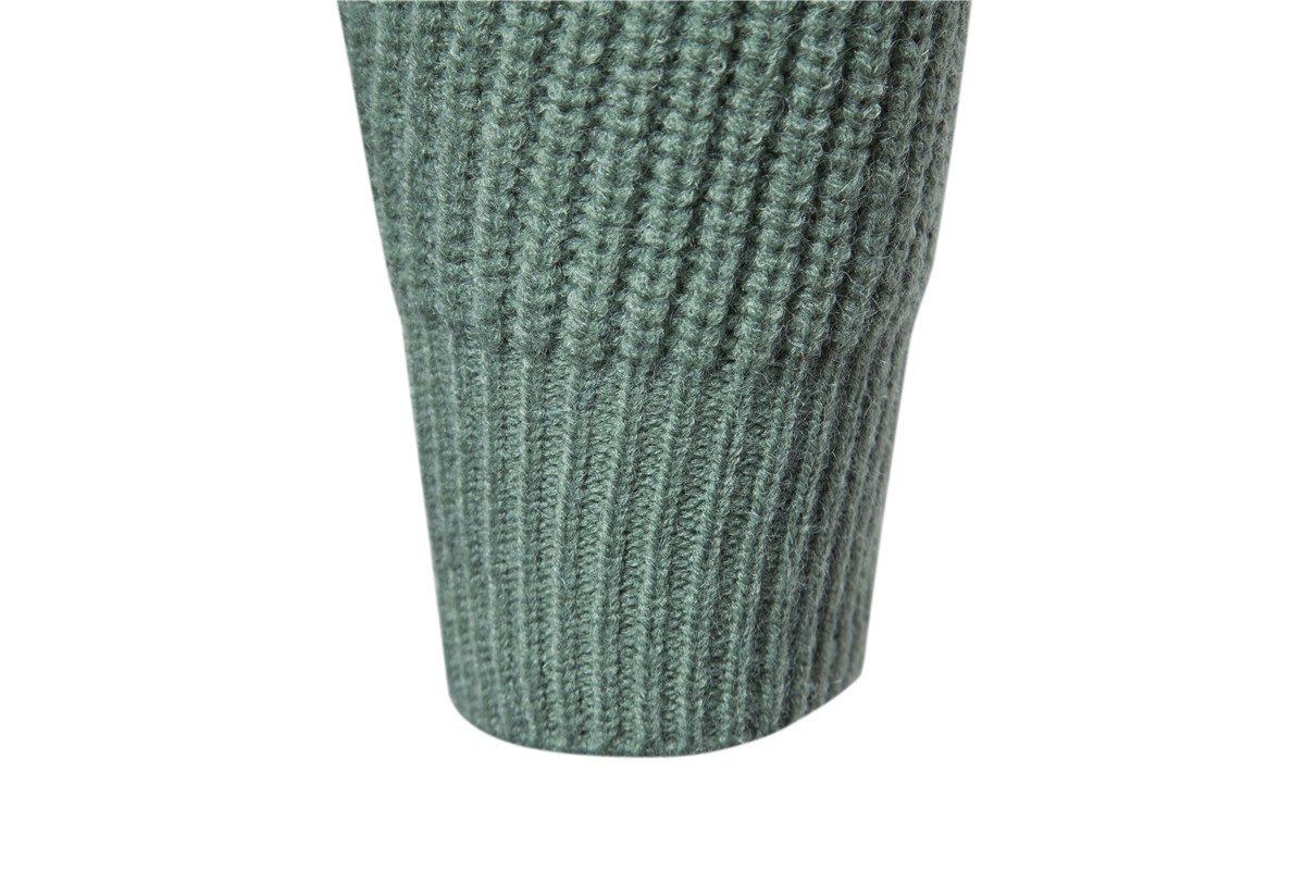 Men's Knitted Color Block Turtleneck Sweater