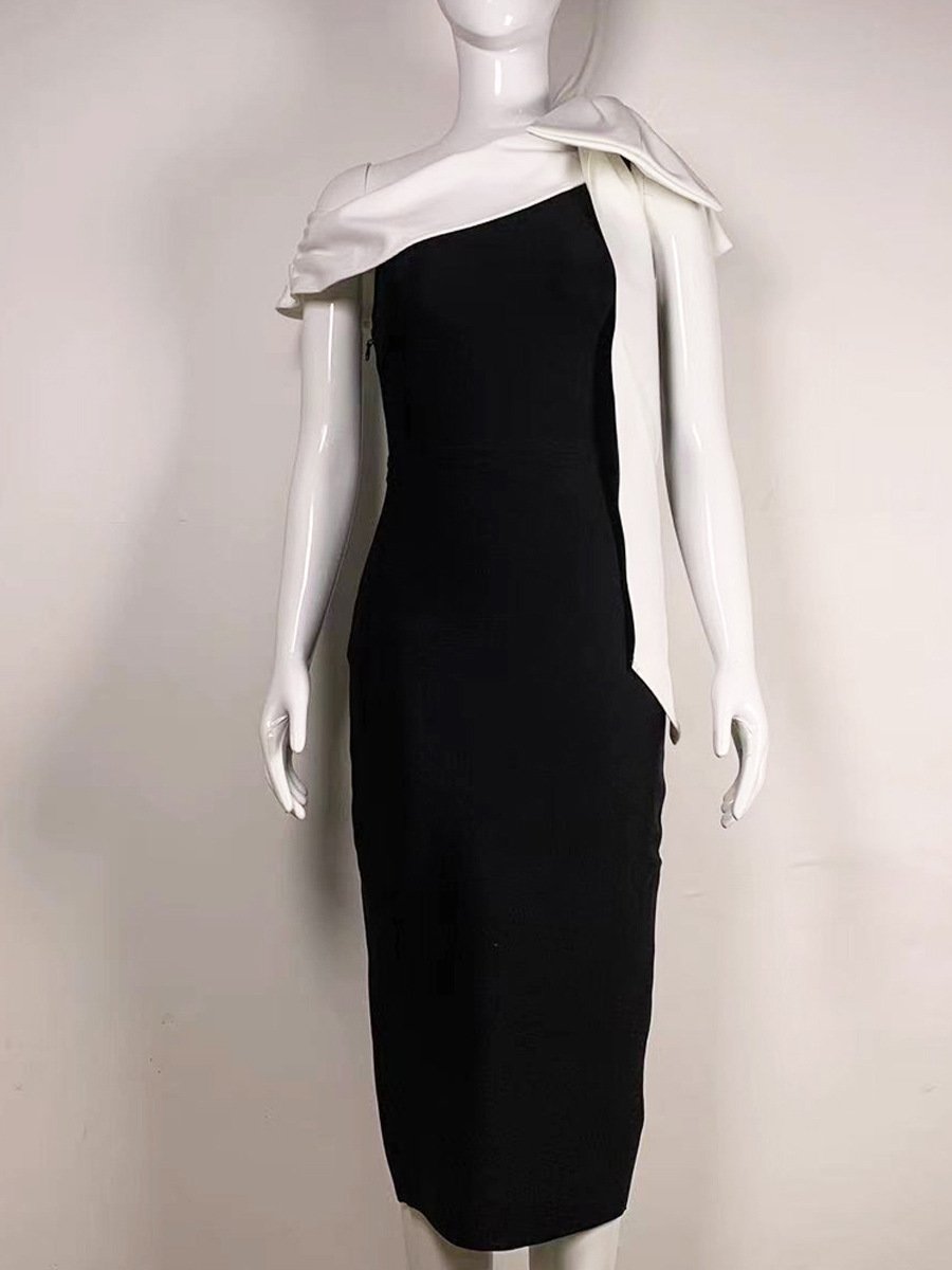 One-shoulder Bow-knot Dress 3