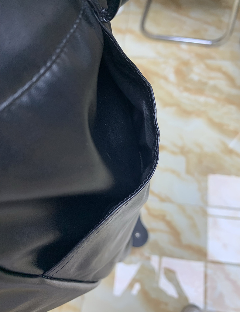 Women's High Waist Straight PU Trousers Image 3