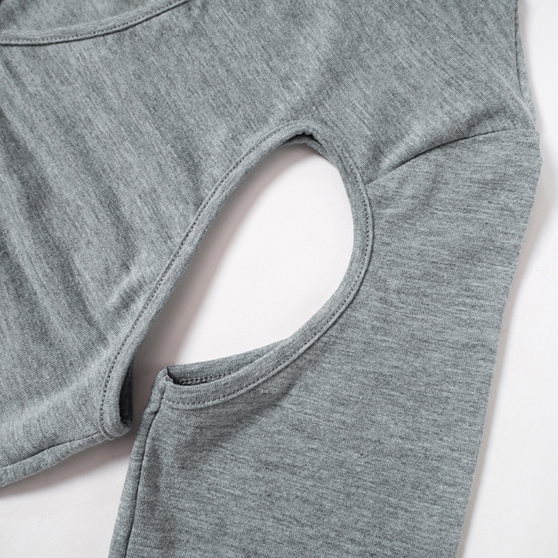 Women's Solid Color Long Sleeve Hollow Dress 20