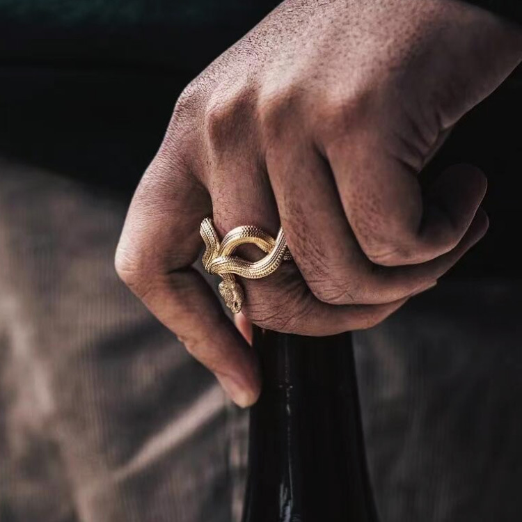 Fashion Trend Snake Ring - Silver