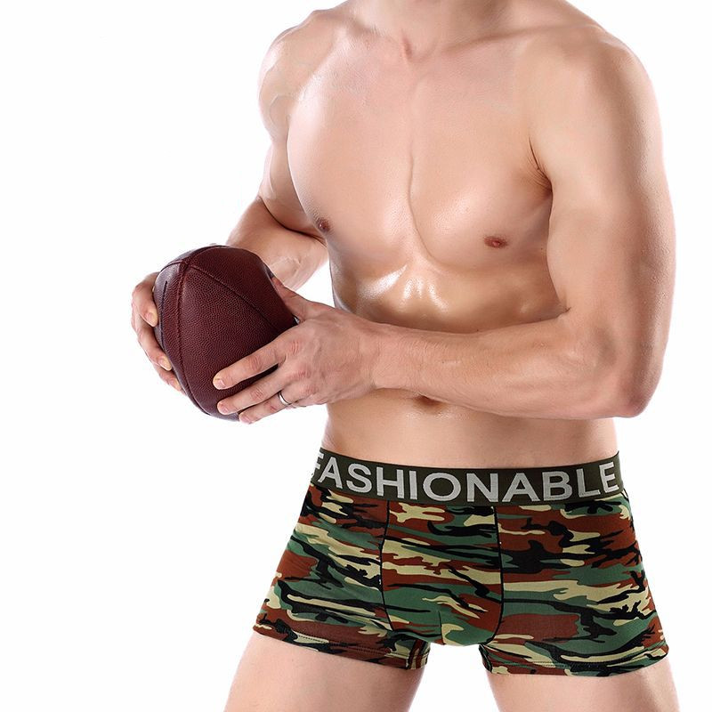 Men's Cotton Camouflage Print Boxer Briefs 2