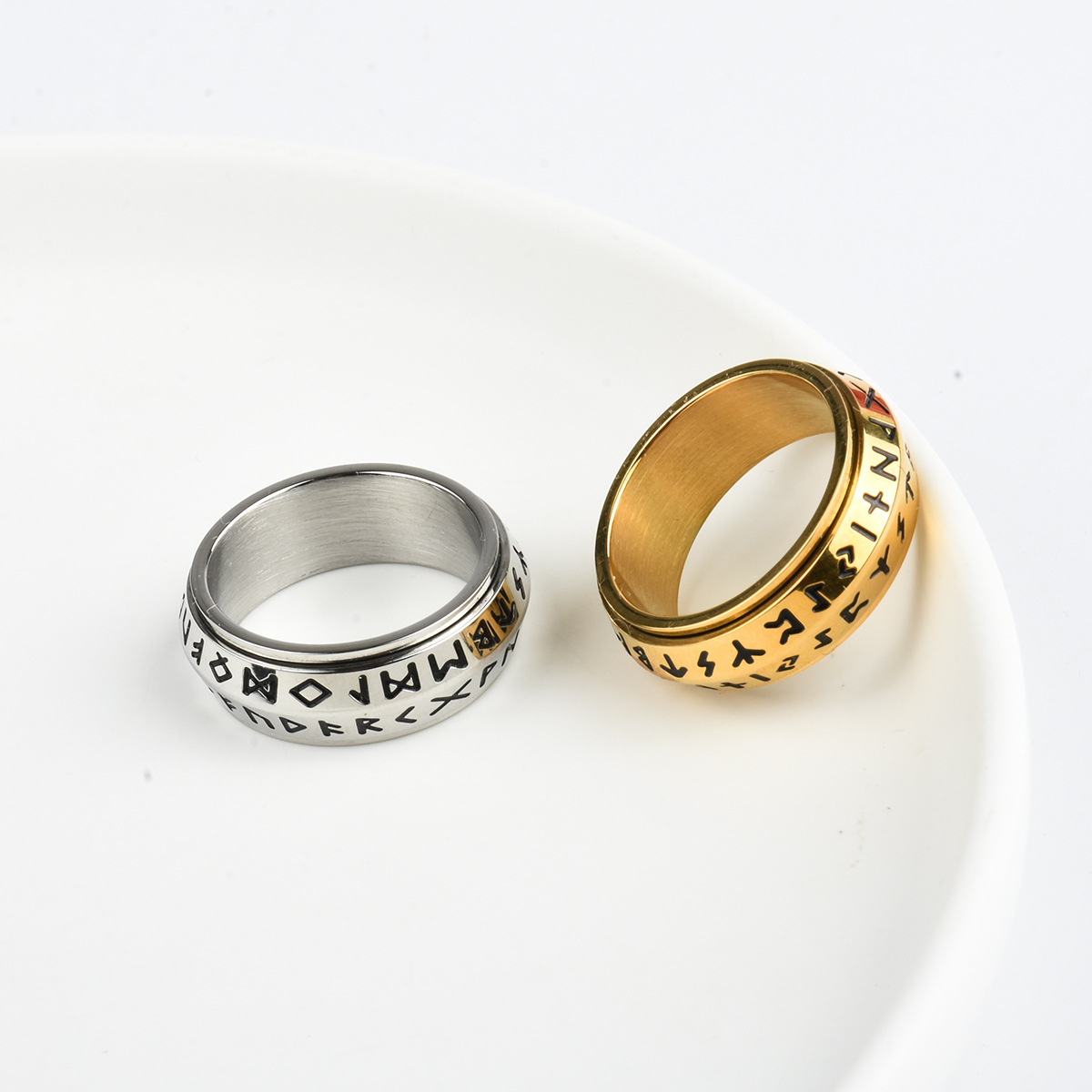 Retro Nordic Viking Luen Rune Ring 5