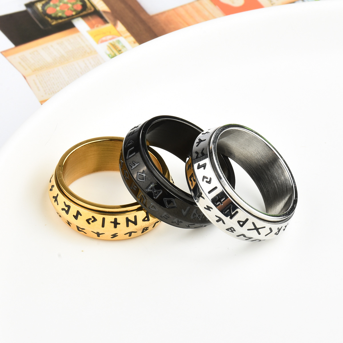 Retro Nordic Viking Luen Rune Ring 1
