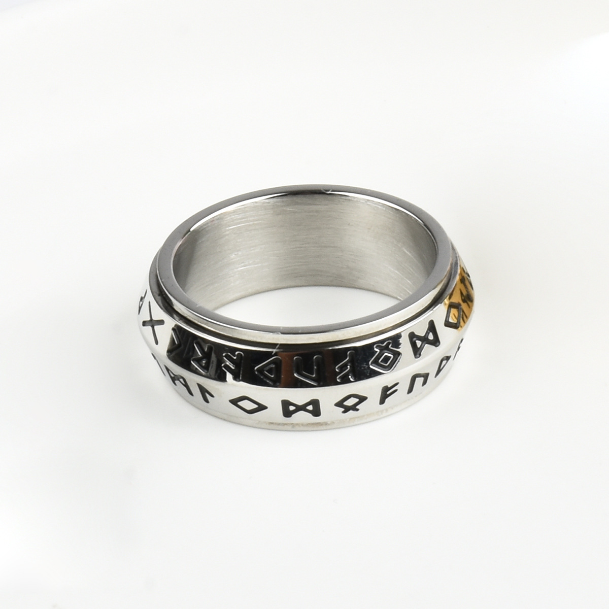 Retro Nordic Viking Luen Rune Ring 8